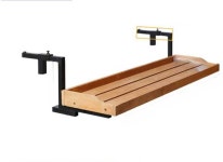 발코니 화분 받침대 난간 걸이형 목재 선반 베란다 랙 고정형 60CM 25kg : 중국구대마켓