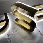 3 백라이트 비즈니스 사인 라이트 업 로고 사인 조명 3 금속 문자 회사 이름 사인 미용실 장식 빌딩 사인 : 로뎀트리커머스