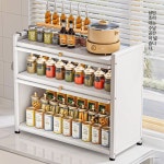 주방 미니 수납장 보관 조미료 선반 홈카페 장식장 틈새 40cm 이층 수납 공간방진 스파이스 랙- 화 : 시구왕봄