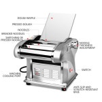 업소용자동제면기 국수제조기 대형칼국수기계 전기 만두 래퍼 메이커 파스타 상업용 가정용 스테인리스 스틸 프레스 : 찬근찬근