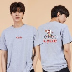 키밍 싸이클 스피드 시원한티 오버핏남자셔츠 커플룩 반팔면티-화이트 : es2121