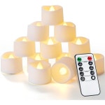 Homemory 무선 촛대 12개 세트 리모컨 타이머 플리커링 LED 실내외 장식 H2450BKYK : 멀티스토어5