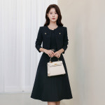 [시크라인] (~XXL까지) 테니르 레이어드 자켓 벨트 원피스 봄 가을 오피스룩 하객룩 데이트룩 모임룩 미시룩 빅사이즈 : 시크라인-CLICLINE