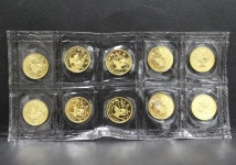 중국 1985년 팬더 1/20oz 금화 10개 오리지날 씰 : 킴스코인