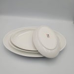 심플 타원접시 파스타 만두 카페 영업용 떡볶이 카레 제육 오발 접시 그릇 국내산 도자기 : 리빙뱅크