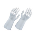 안감없는 PVC 내화학 내유 코팅장갑 M 화이트 1켤레 : 에스몰유통