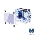 MegaPC X-Era 오픈 프레임 미드타워 Micro-ATX/Mini-ITX 게이밍 케이스 - 강화 유리 패널, 높은 공기 흐름, ARGB 조명, USB-C 포-445... 