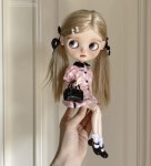 핑크 체크 투피스 인형 육일 의상 blythe 블라이스 : 멸칭기