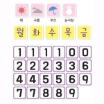 날짜 날씨 숫자 요일 게시판 자석카드 학교 유치원 5개 영역판 국공립 원아 병원 병설 : 다이뜨라 여기