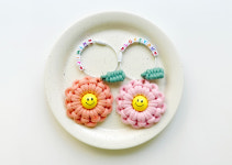 이니셜 데이지꽃잎키링 만들기 8종세트 스마일데이지키링 마크라메 diy : 무드스튜디오