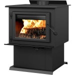 받침대 위의 FW3500 우드 버닝 스토브 - EPA 인증 3500 평방 피트 110000 BTUh 모델 CB00024 미국산 블랙 빌더 인터내셔널 Inc. : 무민샵14
