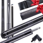 당구큐대 당구장 당구채 개인큐 탄소 섬유 풀 큐 12.4mm 팁 58인치 전문가용 저변형 당구 스틱 2종 무게 조절 가능 19 ± 0.5온스 38 8핀... 