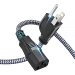 전원 코드, 골피쉬 10A 18AWG AC 케이블 10FT(3m) 나일론 브레이드 3프롱 코드 교체 UL 인증을 받은 컴퓨터, TV, 모니터, 프린터, PC... 