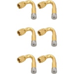VICASky 6PCS 45도 타이어 밸브 익스텐션 슈레이더 자동차 모터사이클 액세서리용 유니버설 벤드 스템 듀얼 : 푸르니16마켓