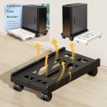 조정식 CPU 스탠드 모바일 호스트 브래킷 캐스터 휠 4 개 잠금 가능 책상 아래 통풍 PC 거치대 : 화이팅가게