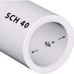 복부 PVC 파이프 Sch40 3/4 인치 (0.75) 흰색 커스텀 길이 1피트 : 쇼핑파파3
