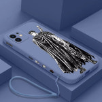 진격의 거인 엘런 예거 리바이 아이폰 호환 16 15 14 프로 맥스 케이스 굿즈 다크 버서크 휴대폰 실리콘 핸드 스트랩 13 12 11 미니 X XR... 