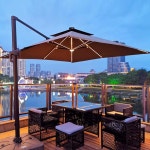 사각파라솔 옥상 초대형 코스트코파라솔 루프탑 정원 1. 알루미늄 합금 폴 사각 2.5x2.5m : 유니원unione