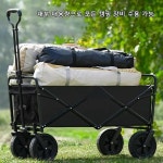 캠핑 웨건 대형 접이식 다용도 아웃도어 캠핑카트 이동식 캠핑수레 헤비 듀티 대용량 왜건 쇼핑 비치 가든 풀 트롤리 야외 휴대용 유틸리티 카트... 