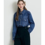 드로우핏 우먼 DRAWFIT WOMEN 슬림 라인 포켓 데님 셔츠 BLUE 583789 : 최고셋