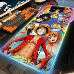 원피스 사황 카이도 마르코 흰수염 조로 게이밍 마우스 장 패드 매트 굿즈 테이블 RGB 데스크탑 키보드 PC 사무실 Xxl 대형 회사 : 미나토구비둘기