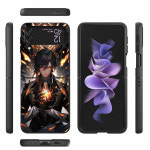 원신 게임 치치 나타 각청 마비카 갤럭시 z 지 플립 6 5 4 3 케이스 굿즈 젠신 임팩트 중리 Z 5G 하드 블랙 휴대폰 커버 Zflip4 Zflip3 PC... 