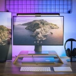 컴퓨터 모니터 라이트 바 2700K-7500K 디밍 스크린 걸이식 RGB 분위기 눈 : 레드클릭
