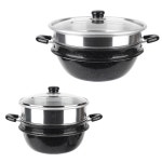 다기능찜기 대원 찜냄비 가마솥 가마솥찜기 찜솥 찜통 2단 : 송림유통