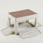 탐나지오 아웃도어 우드 상판 캠핑테이블 폴딩박스 4도어 멀티 오픈형 대용량 화이트 : 꼼꼼씨