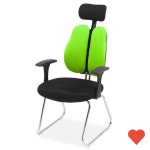 사무용가구 더블메쉬 고정 팔 머리 체어 : 이레마트206