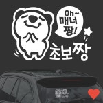 차량 장식 매너짱 초보짱 시트지 자동차스티커 : 이레마트206