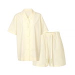 [정품] 고고르르 체스트 로고 파자마 하프 세트 크림 GOGORR Chest Logo Pajama Half Set Cream 710668 : 소울라이프202