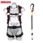 SWELOCK 스왈록 전체식 안전벨트 AL 대구경훅 엘라스틱 원터치버클 검정 453-20E : FILOMALL