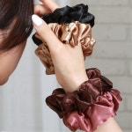 올림머리 포니테일 심플 곱창 머리끈 2개 올림머리가발 똥머리가발 : 일구구7