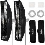 촬영 조명 Godox 2PCS FW30x120cm12 x47 보웬 마운트 스트립 허니콤 그리드 소프트박스 분리 가능한 스피드링 스튜디오 스트로브 플래시... 