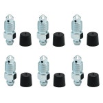 브레이크 오일 배출 볼트 휠 실린더 블리더 에어 빼기 나사 6 PCS 밸브 고무 캡이 있는 캘리퍼 M10x1.0-29.2mm H9407-6107391  M10x1.0... 