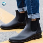 방수 남성용 레인 패션 첼시 남성 장마철 남자 장화 부츠 신발 : 고래숍