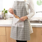 유니룸 린넨 앞치마 그레이 심플한앞치마 : 일상생활용품추천샵