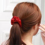 포니테일 올림머리 곱창 새틴 머리끈 2개 여성가발 곱창가발 볼륨가발 : 일구구7