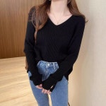 여자 데일리 브이넥 티 침 이너 가을 추동 로 시크 상의 SPO마켓4 : 스포마켓365G19