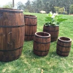 원목 오크통 화분 카페 인테리어 장식 술통 와인통 정원 : 에어위드