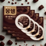 롯데제과 몽쉘통통 몽쉘 생크림케이크 카카오 12개입 408g X 4개 사무실 탕비실 아이들간식 : 넷카트