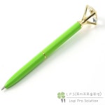로지프로 유성볼펜 다야몬드 1mm 그린 판촉볼펜 유성볼팬 : 로지프로솔루션