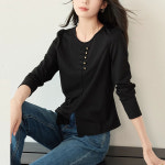 [스윗트리]노카라 라운드 블라우스 정장 티셔츠 5size(j0916) : sweettree