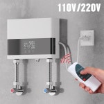 리모컨 있는 순간 온수기 LCD 온도 디스플레이 욕실 주방 벽걸이 전기 110V 220V : K무역