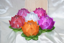 미니 화엄등 동자동녀등 4호(6색) -소원등 소원성취 부처님오신날 초파일 연등(50개입) : 아미타 불교용품