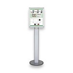 철제 A4 포스터 스탠드거치대 자석형 POP 안내판 입간판 LG48S-AP 흰색펄 : PlaceQ