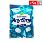 에니타임 92g X 5 자일리톨 캔디 민트맛 애니타임 : 해피플레이스샵