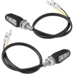 ZETA RACING 701 LED 플러셔 오토바이 윙커 극소 초경량 클리어 렌즈 알루미늄 합금 매트 블랙 G4813 : ALLintheSHOP