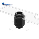 호환  FREEZEMOD PC 수냉식 피팅 GXZDS-E3 이중 수나사 360 회전 G1/4 어댑터 블랙 화이트 실버 : 플라이토토